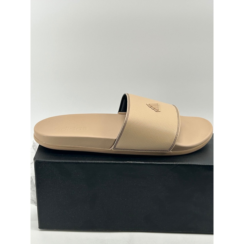 Adidas Adilette Comfort Slides Mens 13 Beige JQ2255 Sand Textured New In Box